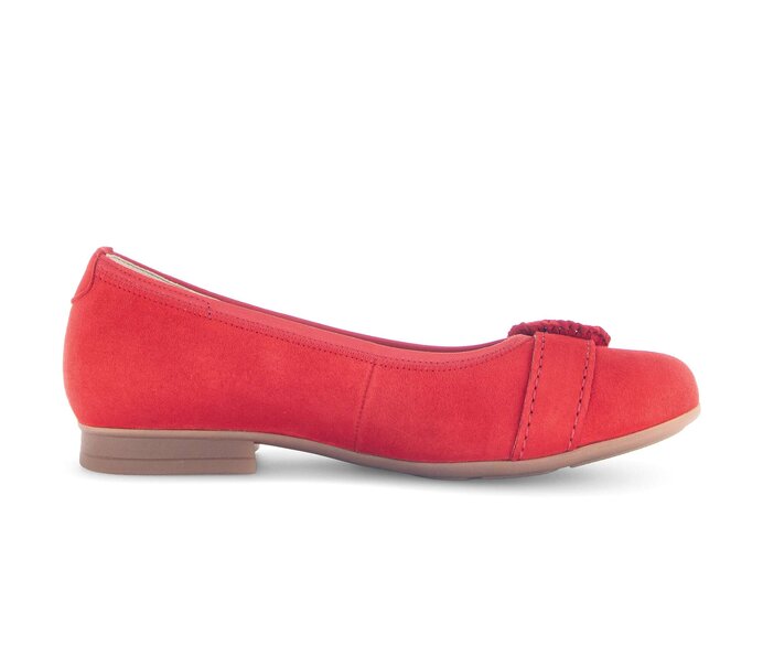 Gabor Eleganter Ballerina Rot - Rauleder