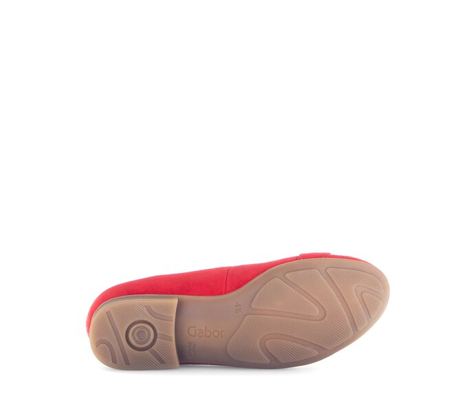 Gabor Eleganter Ballerina Rot - Rauleder