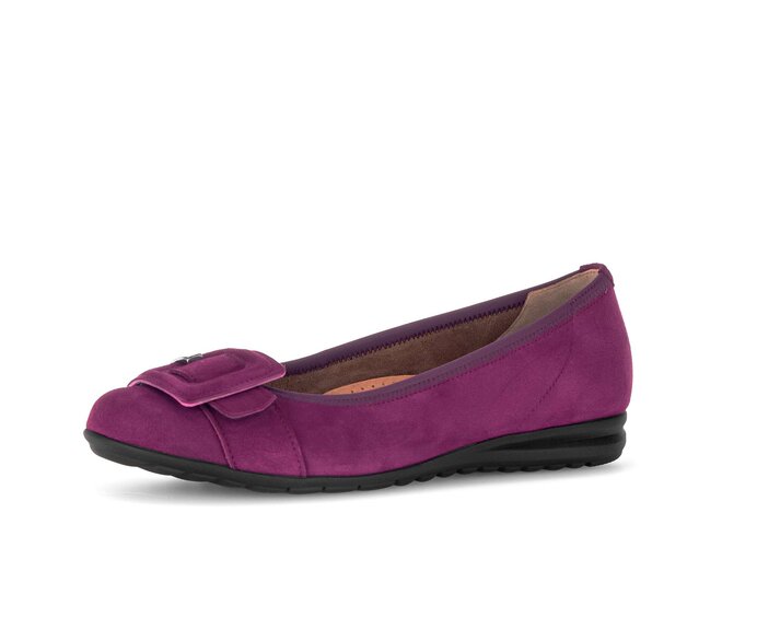 Gabor Sportliche Ballerina Lila - Rauleder
