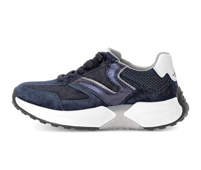 Gabor Sneaker Low Blau - Materialmix Leder
