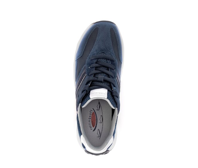 Gabor Sneaker Low Blau - Materialmix Leder