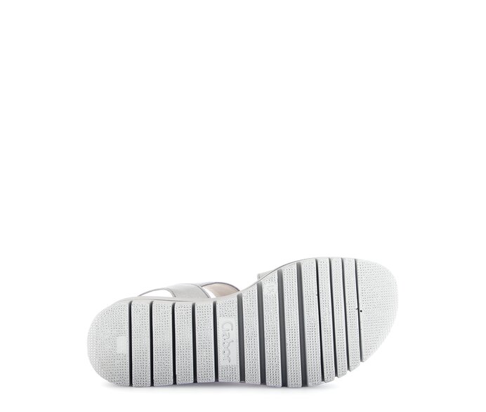 Gabor Plateau Sandale Silber - Effektleder