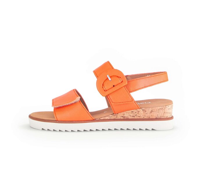 Gabor Keilsandalette Orange - Glattleder