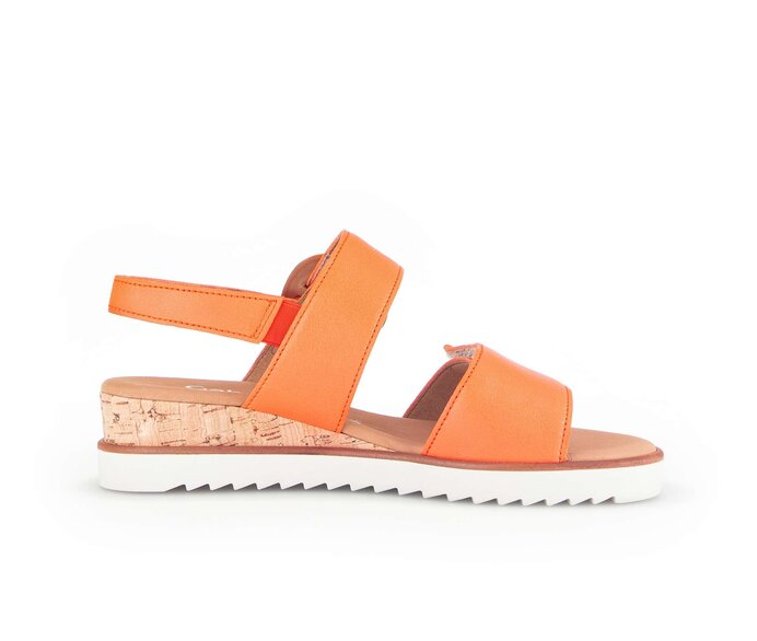 Gabor Keilsandalette Orange - Glattleder