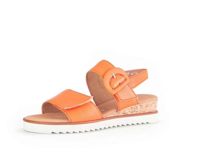 Gabor Keilsandalette Orange - Glattleder
