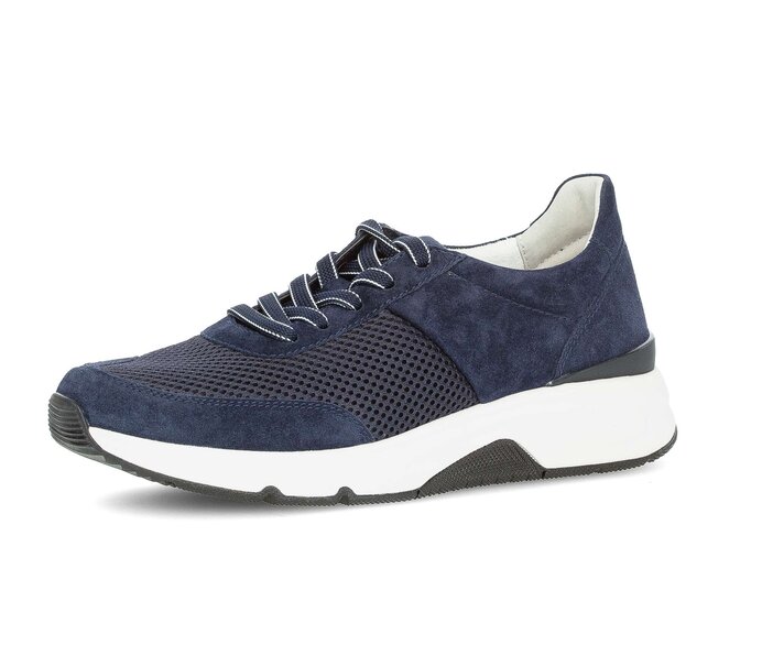 Gabor Sneaker Low Blau - Materialmix Leder/Lederimitat