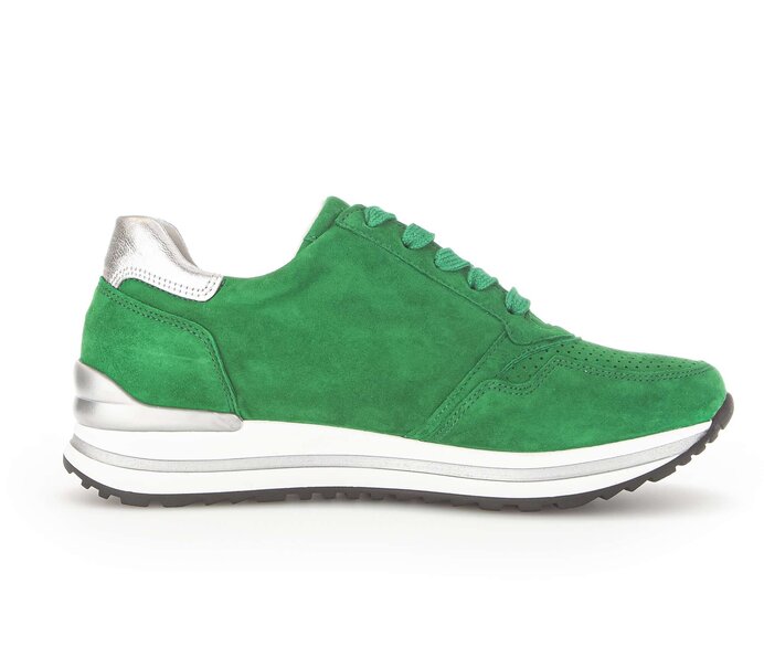Gabor Sneaker Low Grün - Materialmix Leder