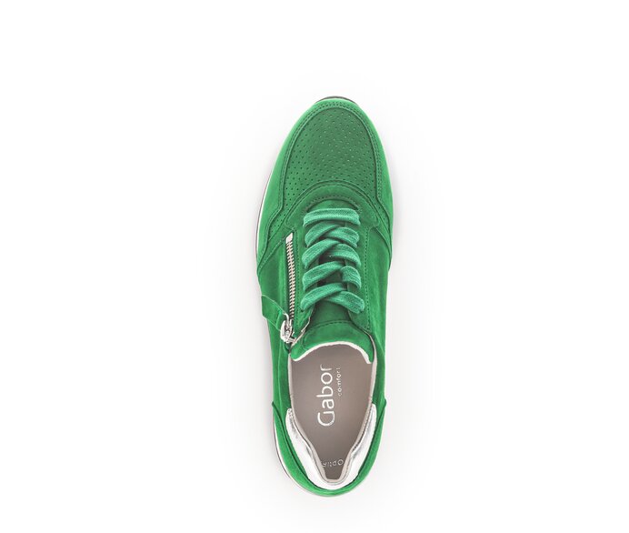 Gabor Sneaker Low Grün - Materialmix Leder