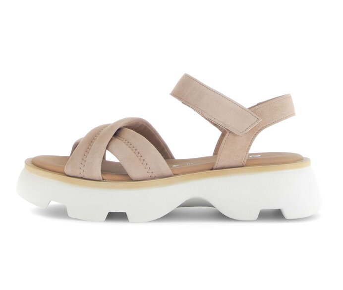 Gabor Riemchensandale Beige - Rauleder