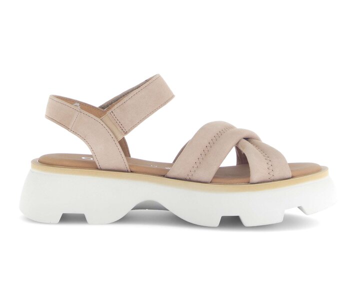 Gabor Riemchensandale Beige - Rauleder