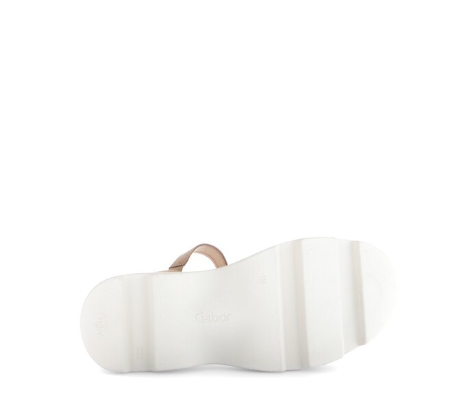 Gabor Riemchensandale Beige - Rauleder