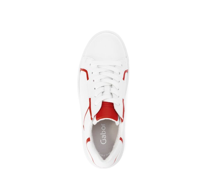 Gabor Sneaker Low Weiß - Materialmix Leder