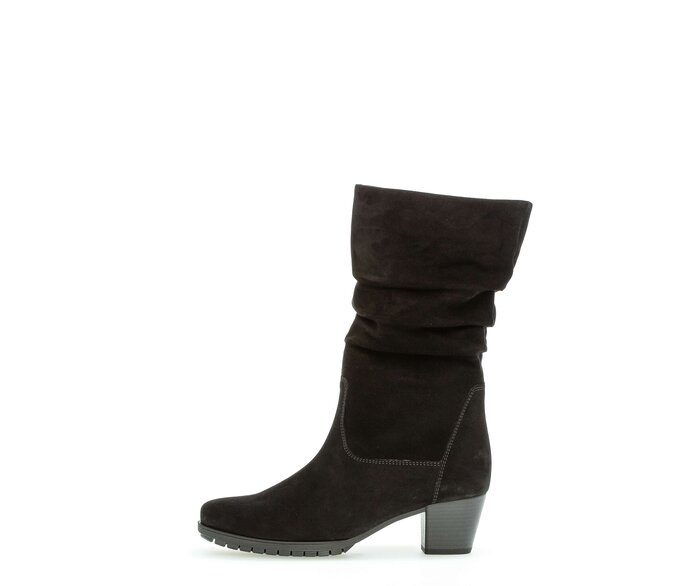 Gabor Sportliche Stiefelette Schwarz - Rauleder