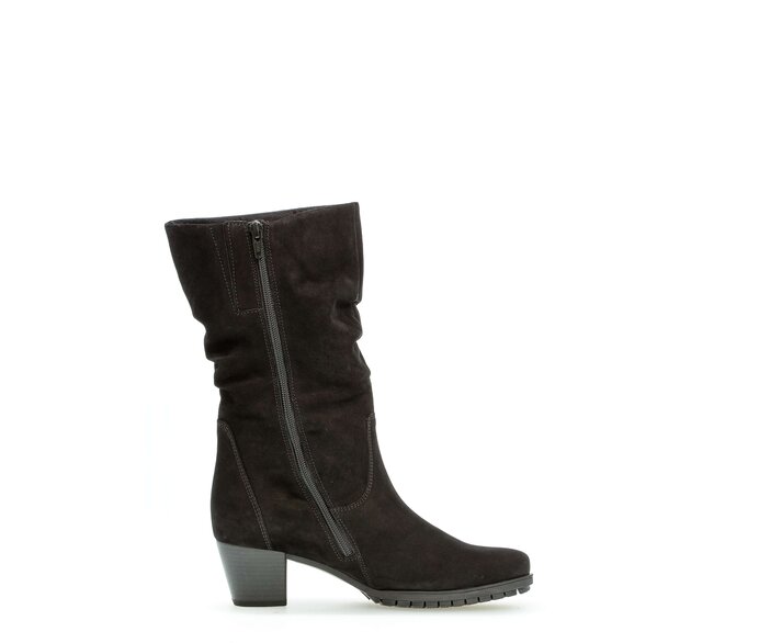 Gabor Sportliche Stiefelette Schwarz - Rauleder