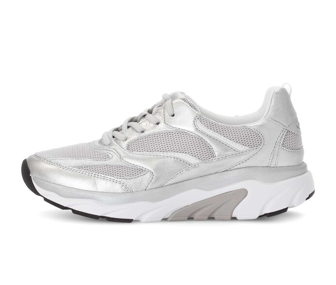 Gabor Sneaker Low Silber - Materialmix Leder/Lederimitat