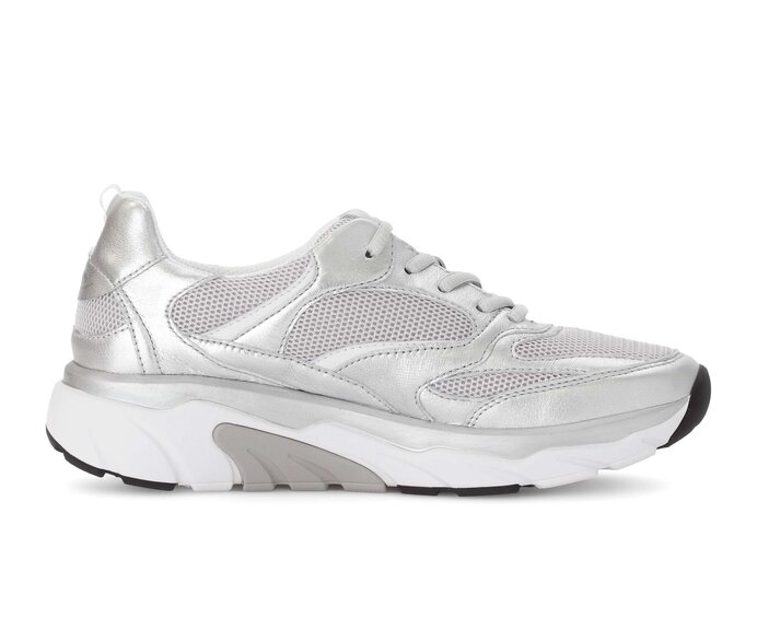 Gabor Sneaker Low Silber - Materialmix Leder/Lederimitat