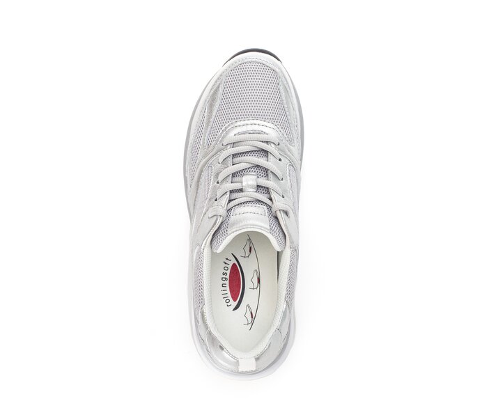 Gabor Sneaker Low Silber - Materialmix Leder/Lederimitat
