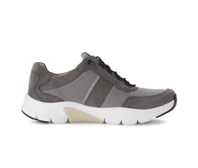 Gabor Rollingsoft Sneaker Low Grau - Materialmix Leder/Textil