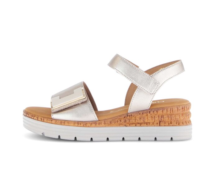 Gabor Riemchensandale Beige - Effektleder