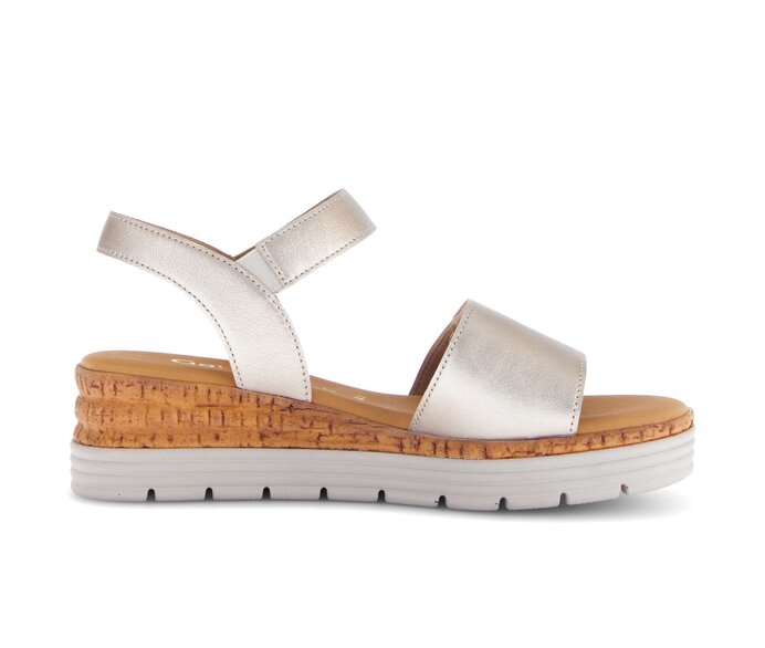 Gabor Riemchensandale Beige - Effektleder