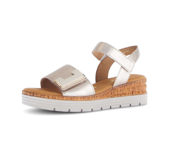 Gabor Riemchensandale Beige - Effektleder