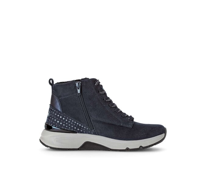 Gabor Sportliche Stiefelette Blau - Rauleder