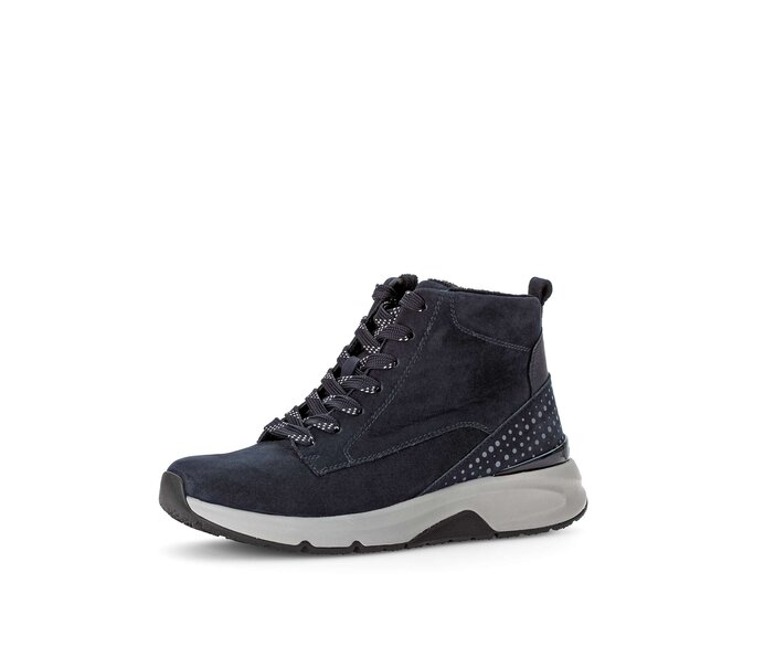 Gabor Sportliche Stiefelette Blau - Rauleder