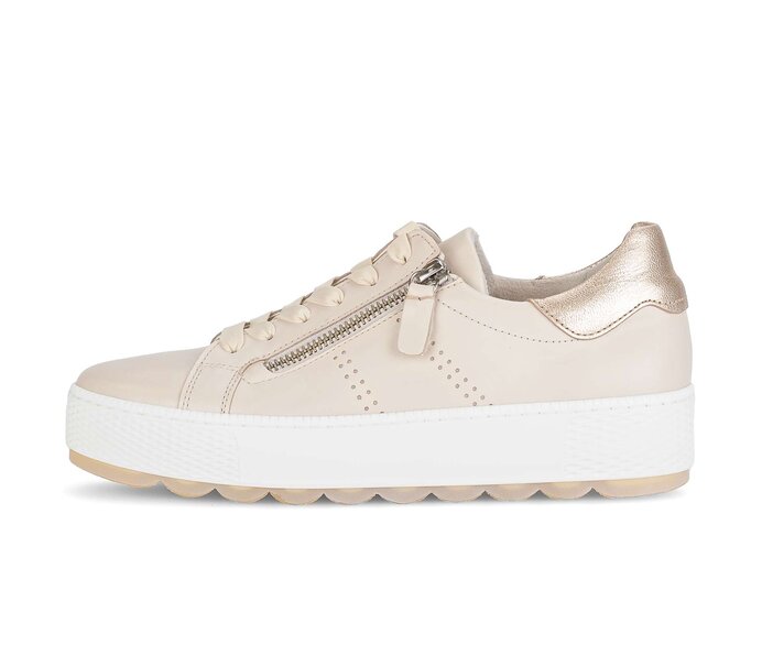 Gabor Sneaker Low Beige - Glattleder