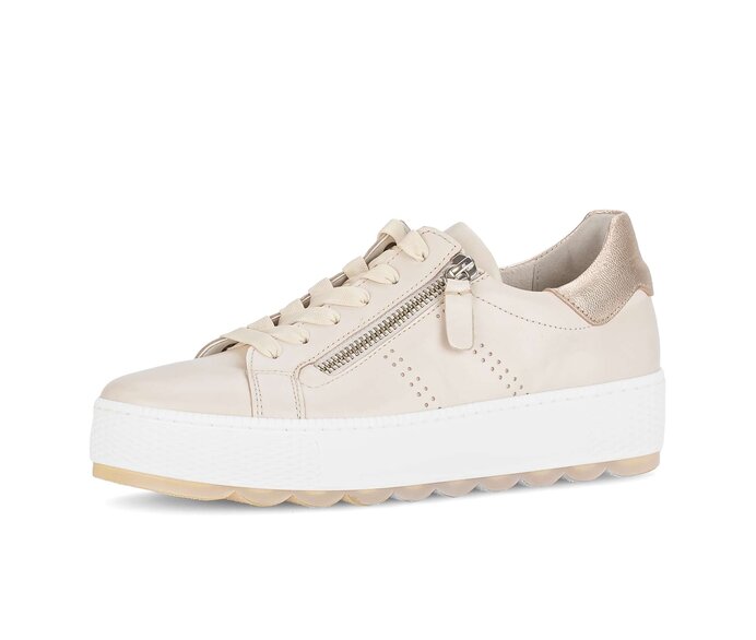 Gabor Sneaker Low Beige - Glattleder