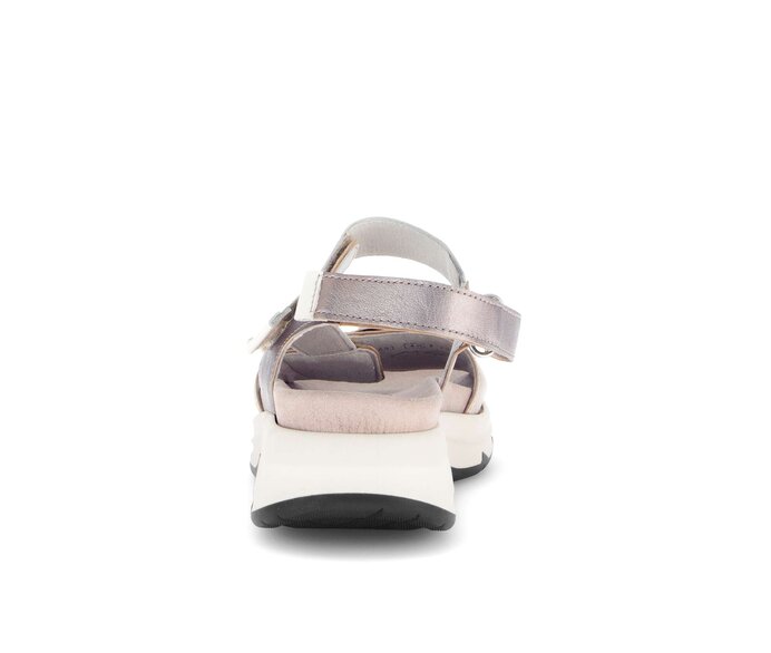 Gabor Riemchensandale Gold - Materialmix Leder