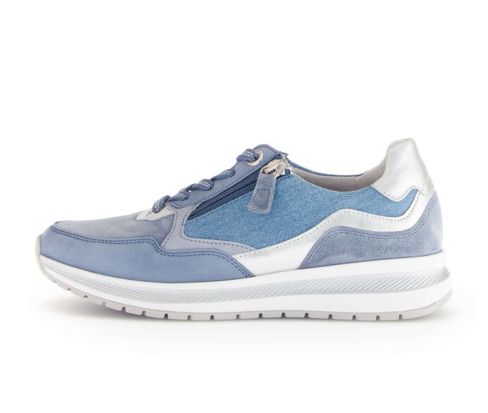 Gabor Sneaker Low Blau - Materialmix Leder/Lederimitat