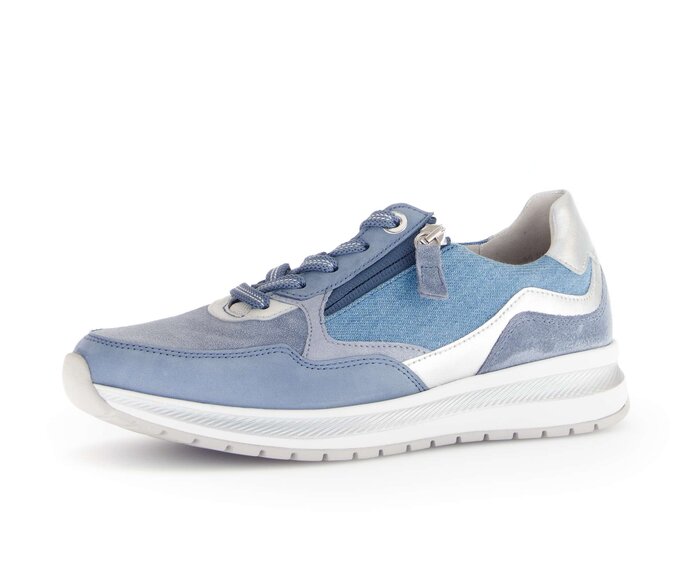 Gabor Sneaker Low Blau - Materialmix Leder/Lederimitat