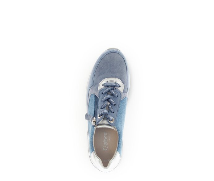 Gabor Sneaker Low Blau - Materialmix Leder/Lederimitat