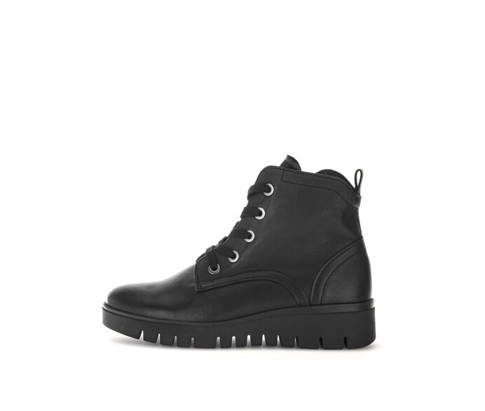 Gabor Sportliche Stiefelette Schwarz - Glattleder