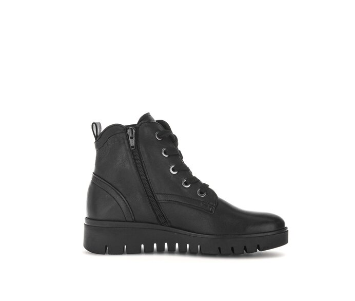 Gabor Sportliche Stiefelette Schwarz - Glattleder