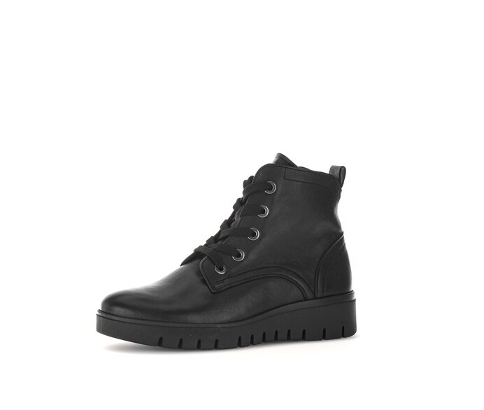 Gabor Sportliche Stiefelette Schwarz - Glattleder