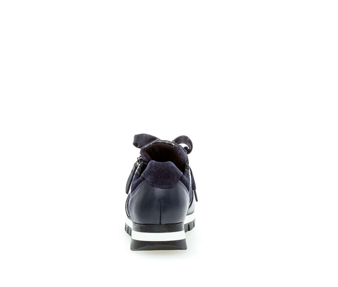 Gabor Sneaker Low Blau - Materialmix Leder