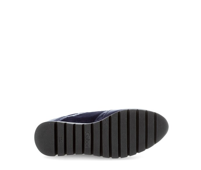 Gabor Sneaker Low Blau - Materialmix Leder