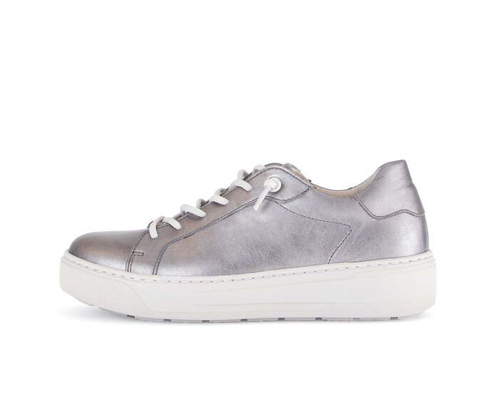Gabor Sneaker Low Silber - Glattleder