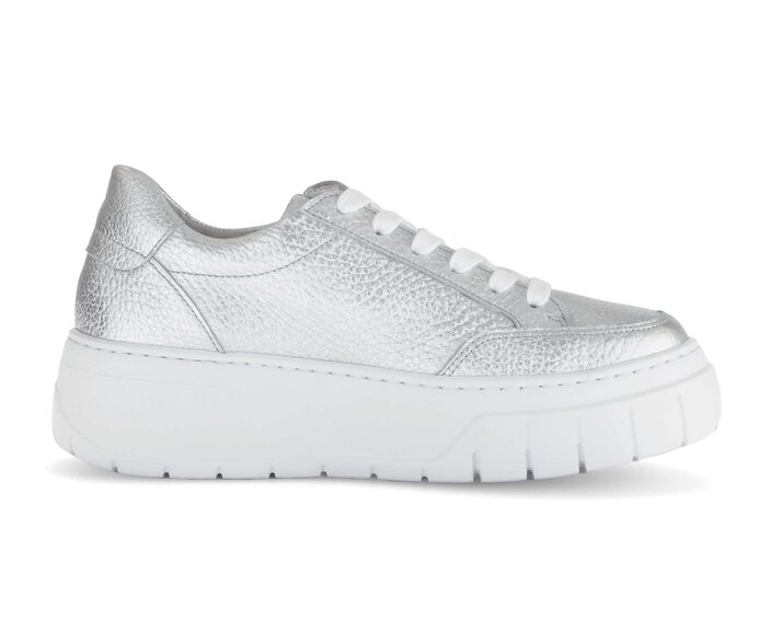 Gabor Sneaker Low Silber - Glattleder