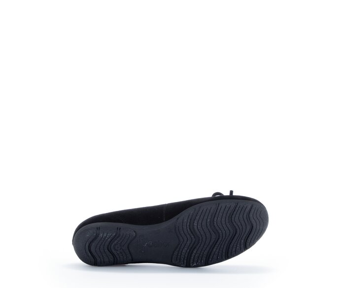 Gabor Sportliche Ballerina Schwarz - Rauleder