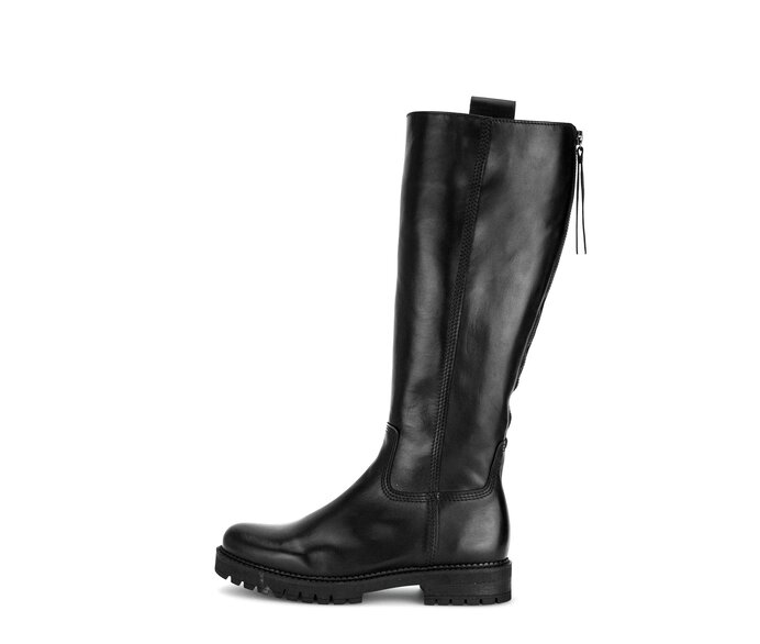 Gabor Sportlicher Stiefel Schwarz - Glattleder