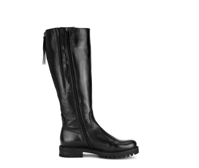 Gabor Sportlicher Stiefel Schwarz - Glattleder