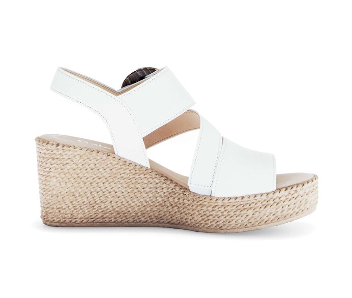 Gabor Keilsandalette Creme - Glattleder