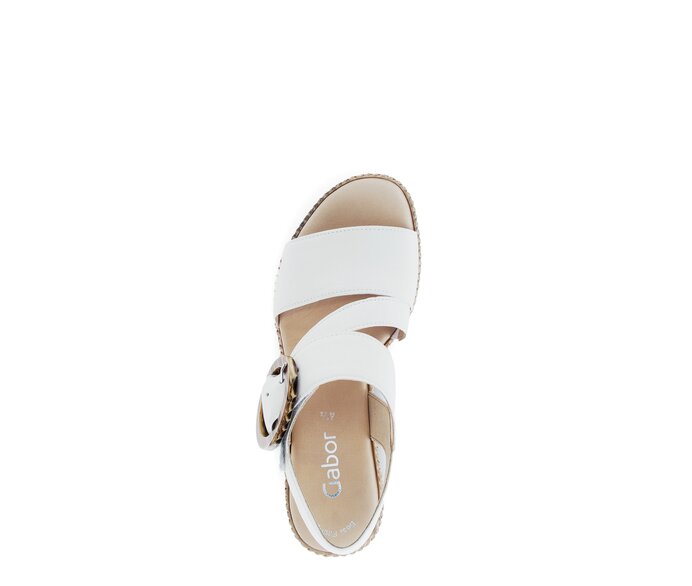 Gabor Keilsandalette Creme - Glattleder