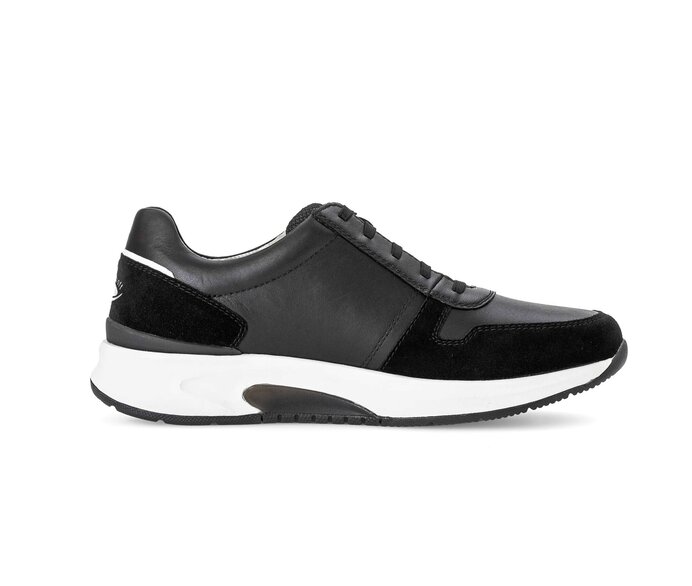 Gabor Rollingsoft Sneaker Low Schwarz - Materialmix Leder