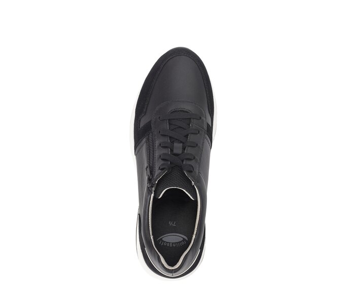 Gabor Rollingsoft Sneaker Low Schwarz - Materialmix Leder
