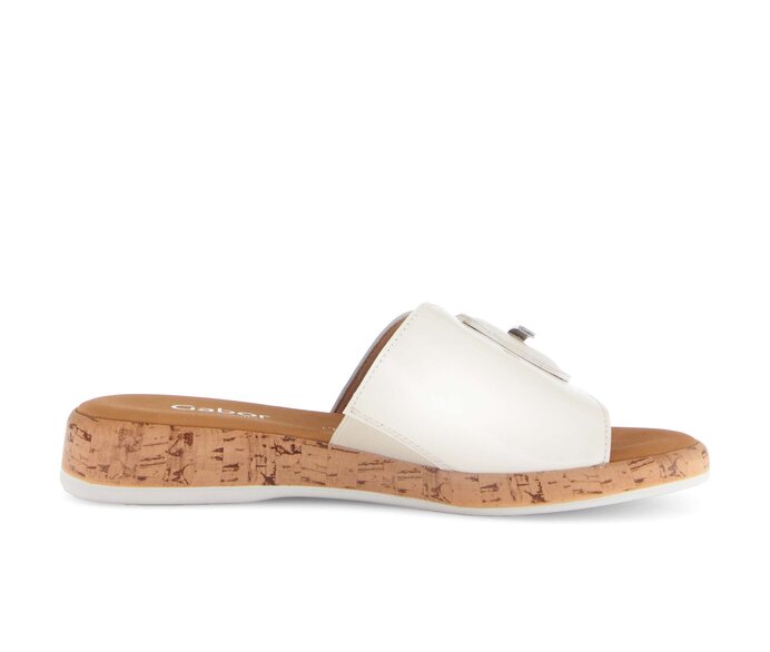 Gabor Pantolette Creme - Lackleder
