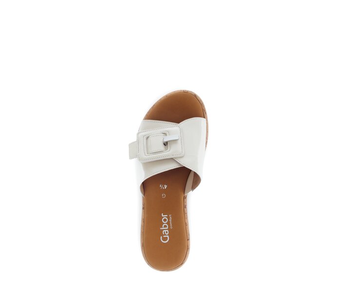 Gabor Pantolette Creme - Lackleder