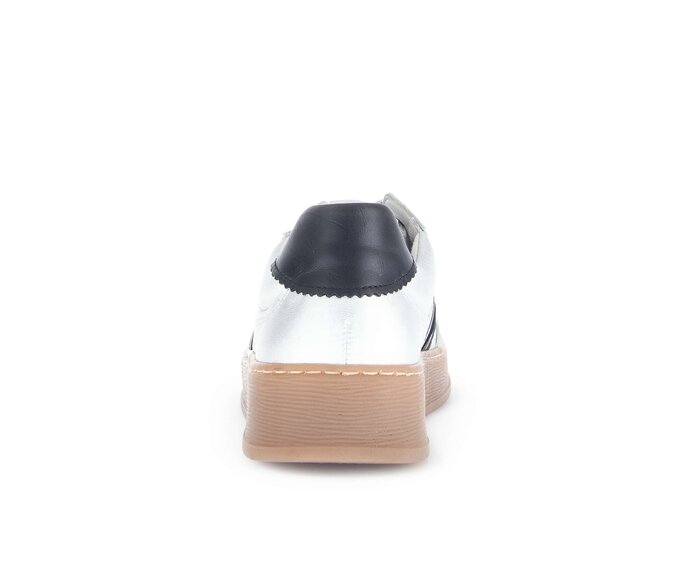 Gabor Sneaker Low Silber - Materialmix Leder